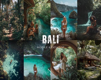 10 BALI Travel Presets, Tropical Presets, Summer Beach Presets for Photo Editing, Instagram Aesthetic Filters, Outdoor Preset, Earthy Preset