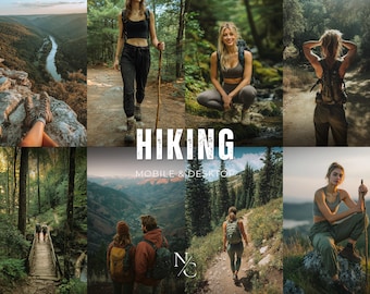 10 HIKING Lightroom Presets for mobile, Travel Presets, Nature Preset, Moody Mountain Nature Preset, Travel Blogger, outdoor forest presets