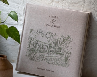 Custom Embroidered Wedding Venue Photo Album