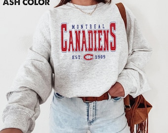 Montreal Canadiens Sweatshirt, Vintage Canadiens Hockey Shirt, Retro NHL Sports Tee, Game Day Fan Gift Unisex.....|||