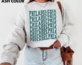 Vintage Philadelphia voetbalsweater, retro city sport ronde hals, uniseks Game Day-trui cadeau.....|||