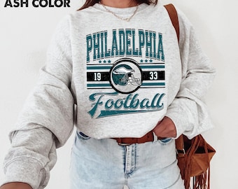Vintage Philadelphia voetbalsweater, retro city sport ronde hals, uniseks Game Day-trui cadeau.....|||