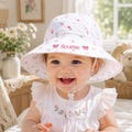 Custom Name Baby Hat, Embroidered Kids Summer Hat, Toddler Sun Hat,  Baby Shower Gift, Beach Summer Gift, Baby Beach Hat, Birthday Gift