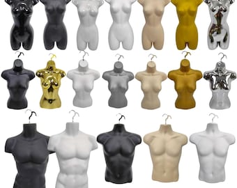 Hanging Body Form Mannequins - Male & Female, Full  Half, Matt  Gloss Finish