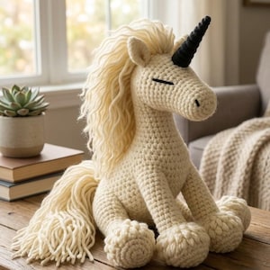 Unicorn Crochet Pattern, Unicorn Amigurumi PDF, Fantasy Unicorn Plush Tutorial, Mythical Creature Pattern