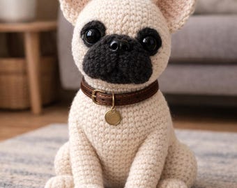 French Bulldog Crochet Pattern – Amigurumi Puppy Plush Toy (PDF Pattern)