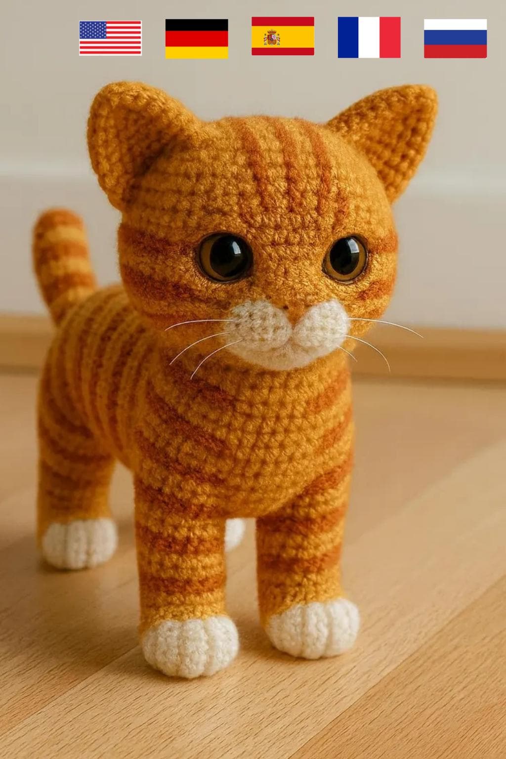 Orange Tabby Cat Crochet Pattern, Cat Amigurumi PDF, Realistic