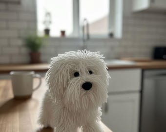 White Dog Crochet Pattern, Fluffy Dog Amigurumi PDF, Realistic Puppy Plush Tutorial, Animal Crochet Pattern