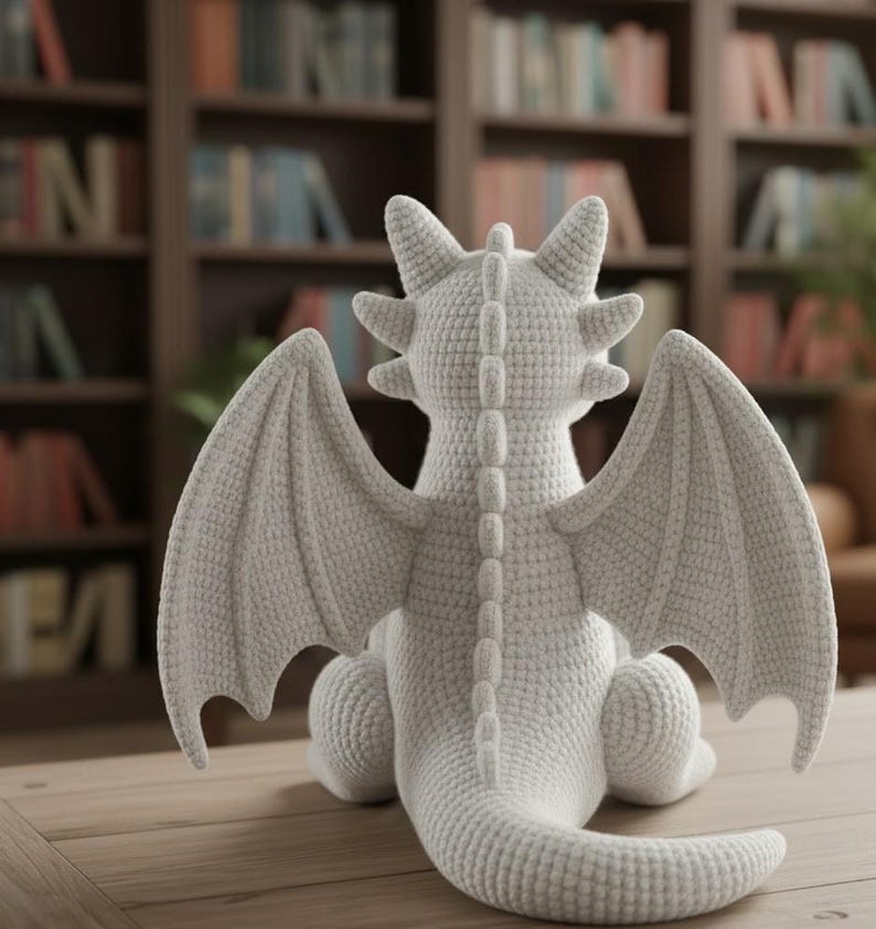 Light Fury Dragon Crochet Pattern, Fantasy Dragon Amigurumi PDF, White ...