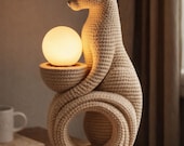 Amigurumi Cat Lamp Pattern PDF, Crochet Cat Night Light, Moon Lamp Cat, Shelf Decor, Cozy Home Decor Pattern