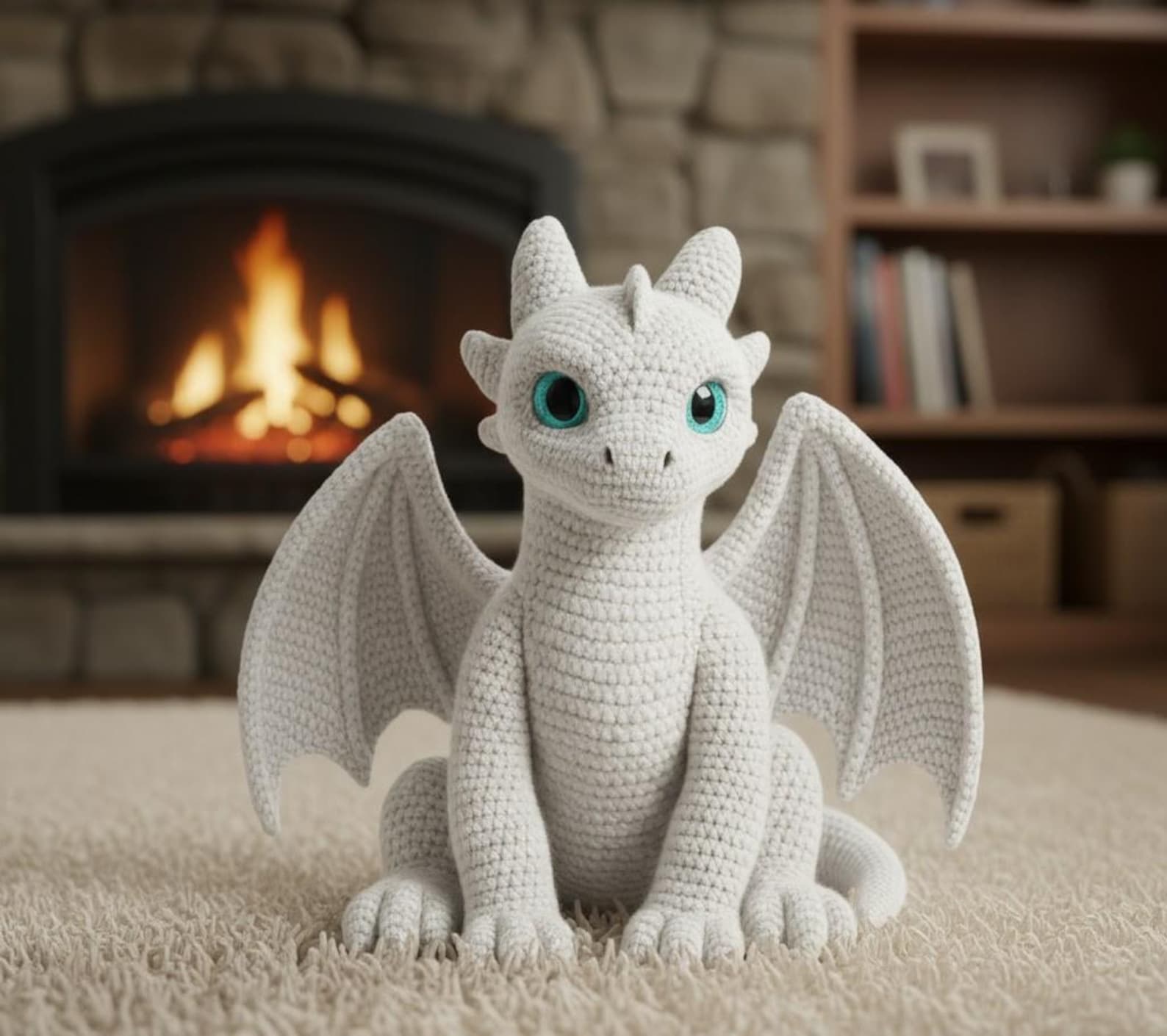 Light Fury Dragon Crochet Pattern, Fantasy Dragon Amigurumi PDF, White ...