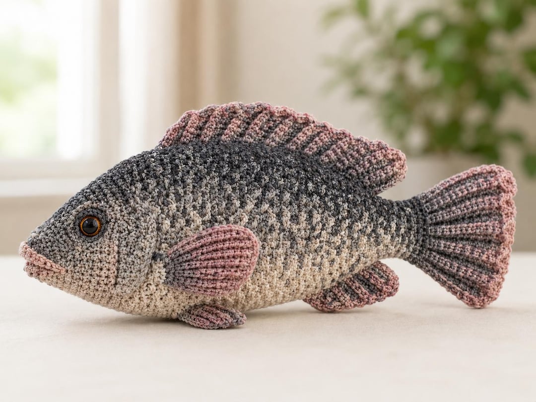 Perch Fish Patterns Realistic Perch Amigurumi PDF Pattern, Freshwater Fish Crochet Tutorial ...