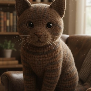 Realistic Tabby Cat Amigurumi Crochet Pattern • Detailed Stuffed Animal Tutorial