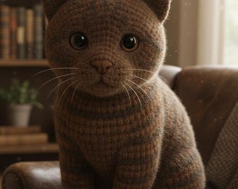 Modello realistico all'uncinetto per gatto soriano Amigurumi • Tutorial dettagliato per peluche