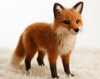 Fox Crochet Pattern, Realistic Fox Amigurumi PDF, Woodland Animal Plush Tutorial, Animal Crochet Pattern