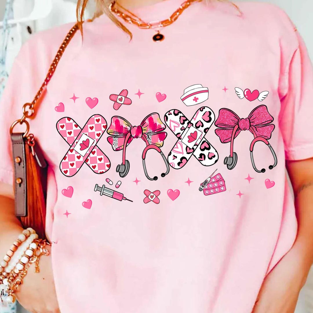 Valentine Nurse Coquette PNG, Pink Hearts Design (digital Download) - Etsy