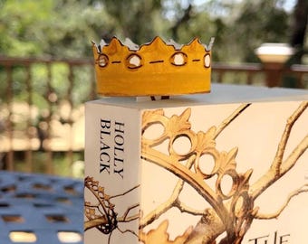 Marcapáginas 3D de Príncipe Cruel con Corona Dorada, Marcapáginas de Fantasía, Regalos para Apasionados de los Libros, Hecho a Mano