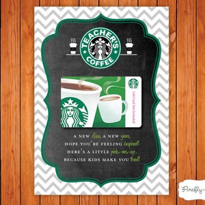 Starbucks Coffee First Day of School Teacher Gift Card Holder (GENERIC)