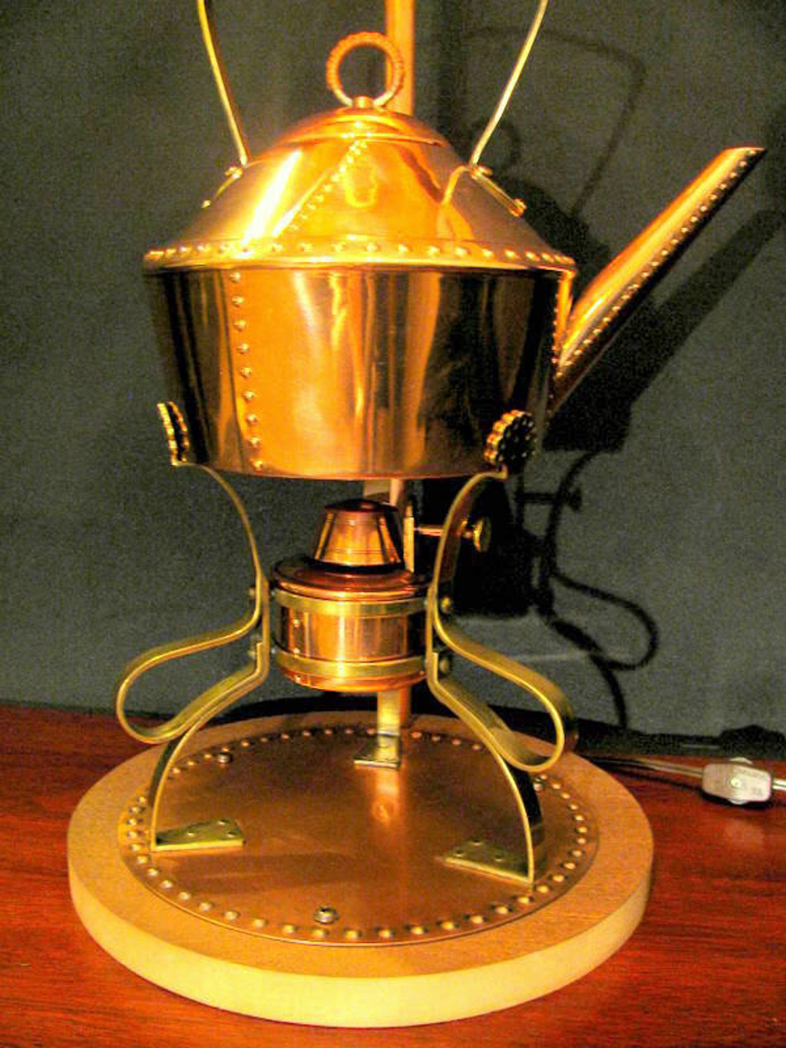 Retro Vintage Copper Teapot Lamp / An Original Steamworks Etsy