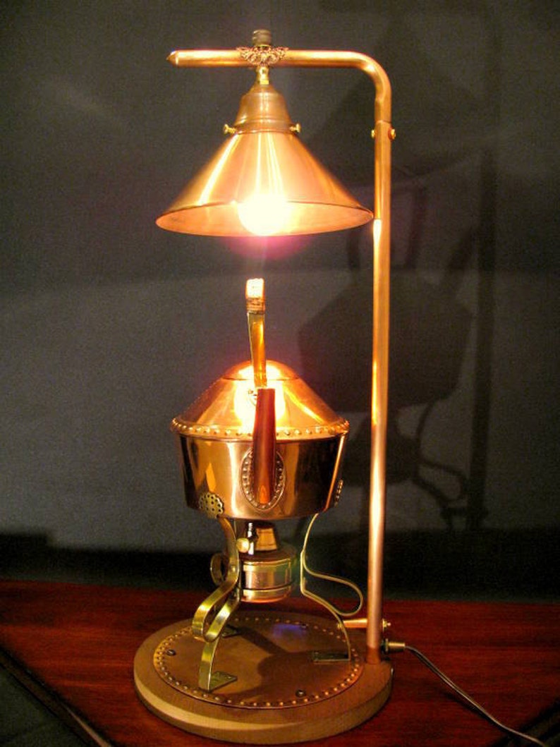 Retro Vintage Copper Teapot Lamp / An Original Steamworks Etsy