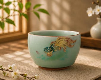 Ceramic Tea Cup, Celadon Tea Cup, Kung Fu Tea Cup, Handmade Porcelain Tea Bowl, Chinese Tea Cup, Japanese Style Cup, Tea Lover Gift
