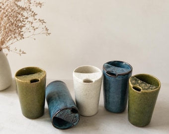 The Libby Travel Mug hand thrown ceramic mug cup