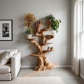 Handmade Tree-Shaped Wooden Stand – Solid Wood Multi-Tier Plant Display Rack product logo