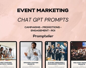 Invites IA pour le marketing événementiel | Modèles ChatGPT pour les campagnes (téléchargement numérique)