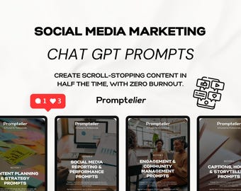 Social Media Marketing ChatGPT Prompts: Content Planner & Caption Generator (PDF Download)