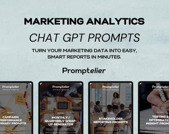 ChatGPT Marketing Analytics Prompts: Campaign Reports & KPI Insights (PDF Guidebook)