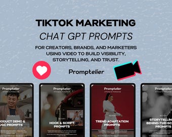 TikTok Marketing Prompts: AI Video Hooks, Scripts, and Trends (Digital PDF)