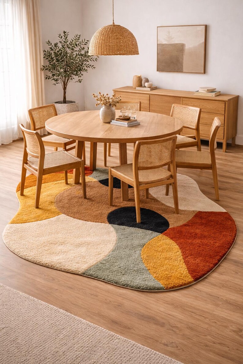 Modern Hand Tufted Rug – Rust Beige Red Geometric Carpet for Luxury Interiors
Contemporary Hand Tufted Area Rug in Rust Beige and Red – Designer Floor Carpet