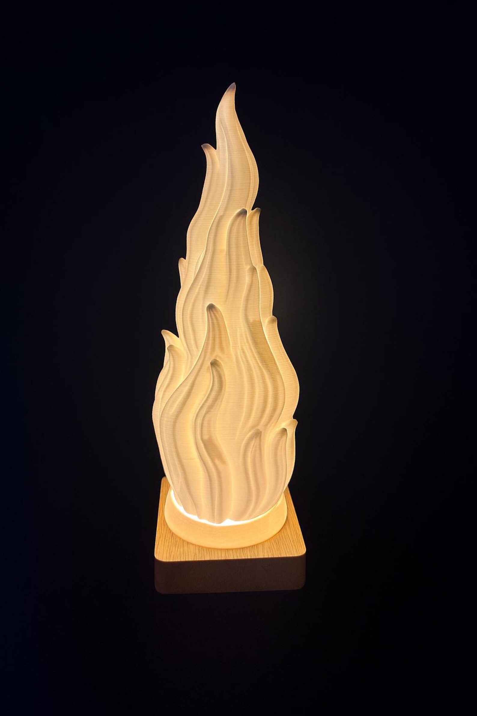 3D Printed Flame Lamp – Unique Fire Decor – Modern Ambient Night Light ...
