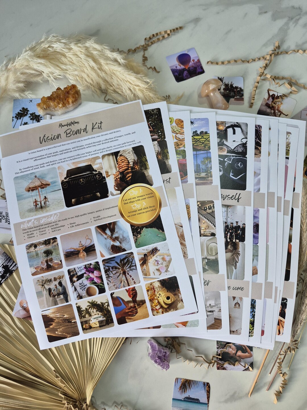 2026 Vision Board Kit - 180+ Images, Canvas & Notebook Physical - Etsy UK