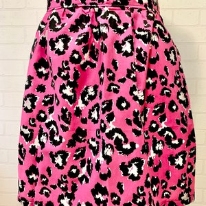 Pink and black Cheetah print handmade apron