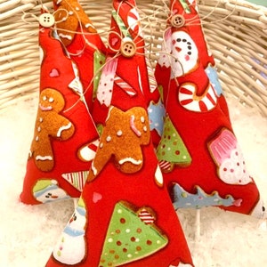 Christmas tree sugar cookies hand sewn ornament (sold individually)