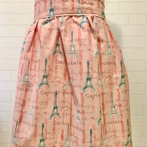 Pretty in Paris Eiffel Tower handmade apron