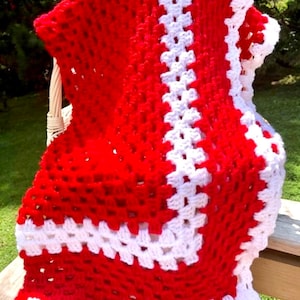 Baby blanket Santa Baby Christmas hand-crocheted