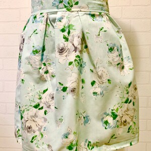 Roses so grey Roses so Blue handmade apron