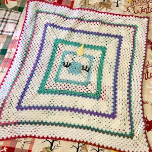 Magical crochet unicorn rainbow baby blanket