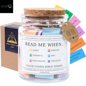 Bible Verse Jar: 62 Scripture Cards - Christian Gift