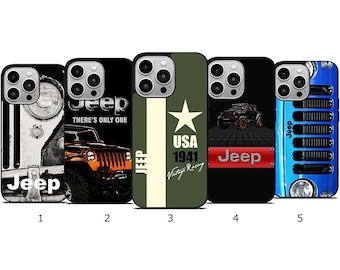Funda Jeep para iPhone X, XS Max, XR, SE 11, 12, 13, 14, 15, 16, 17 Pro Max Plus / Funda personalizada