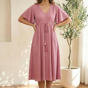 asymmetric ruffle midi dress Arrabel Tiered Blue L 25 Hips Rani A-line Corset Chiffon US Size:16 sleek