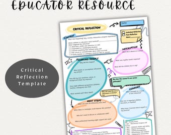 Critical Reflection Template for Educators, EYLF aligned