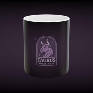 Taurus Zodiac Ceramic Mug, Astrology Coffee Cup, Horoscope Gift for Taurus, Personalized Taurus Drinkware, Astrology Lover Mug