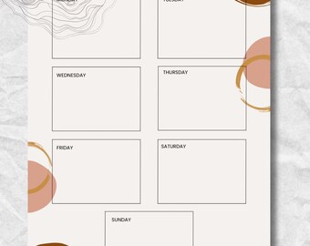 Minimal Weekly Planner – Printable PDF Organizer