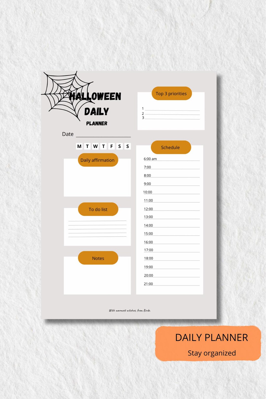 Printable Halloween Planner | Daily Organizer PDF - Etsy