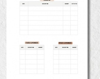 Minimalist Monthly Budget Template - Printable Income & Expense Planner