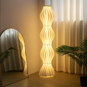 Modern White LED Sculptural Floor Lamp - 170cm Decorative Lighting