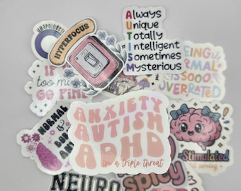Neurodiversity Sticker: Holographic Triple Threat, ADHD Autism Awareness